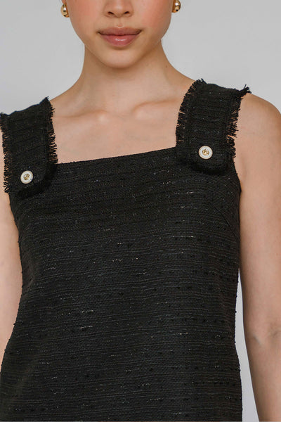 Afterglow Tweed Top (Black)