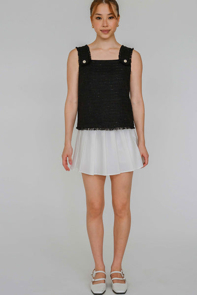 Afterglow Tweed Top (Black)
