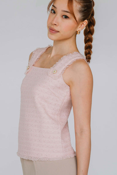 Afterglow Tweed Top (Pink)