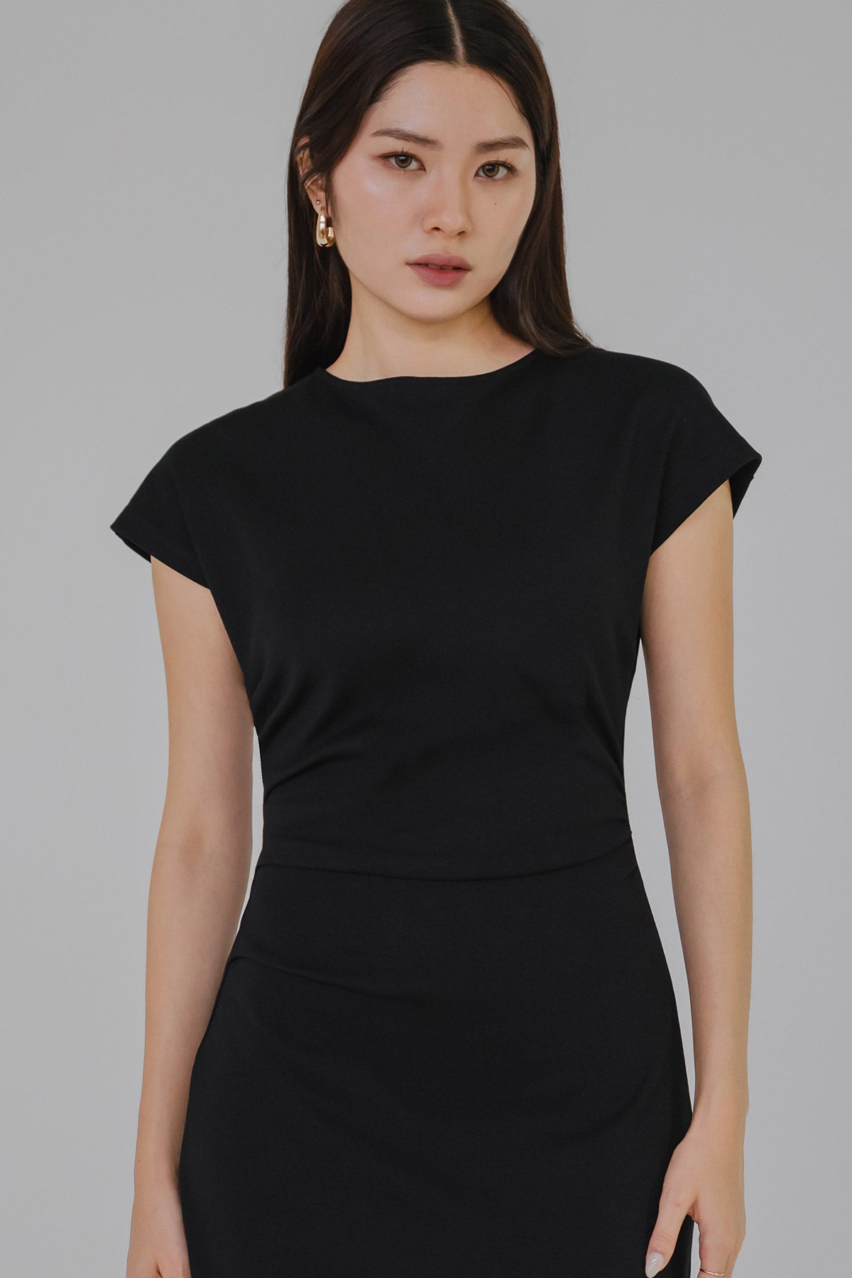 Terra Side Slit Dress (Black)