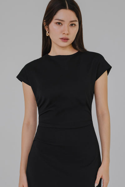 Terra Side Slit Dress (Black)