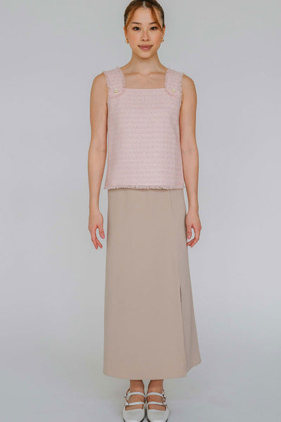 Afterglow Tweed Top (Pink)