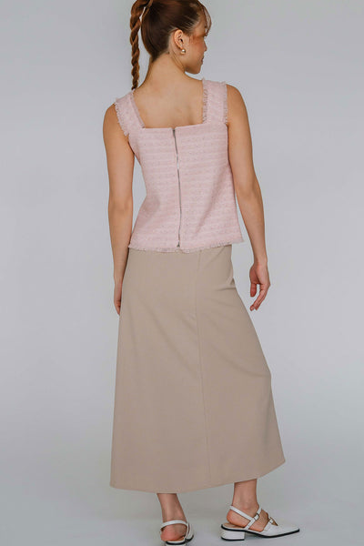 Afterglow Tweed Top (Pink)