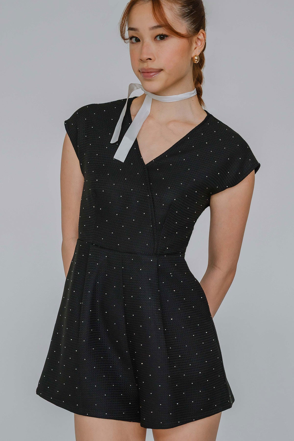 Midnights V-Neck Romper (Black)