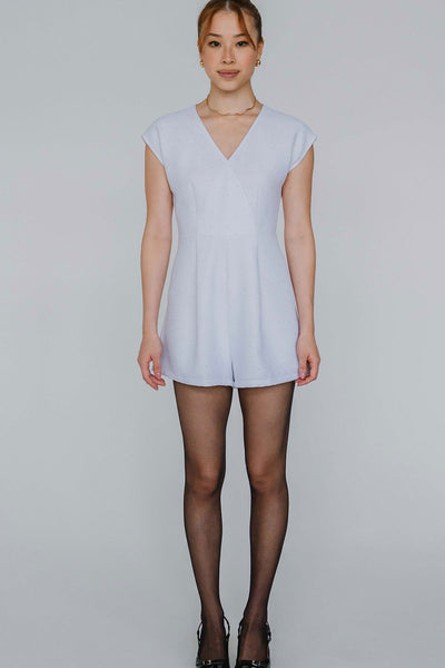 Midnights V-Neck Romper (Ice)