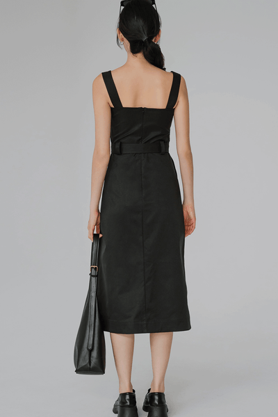 Darcy Belted Utility Dress (Black)