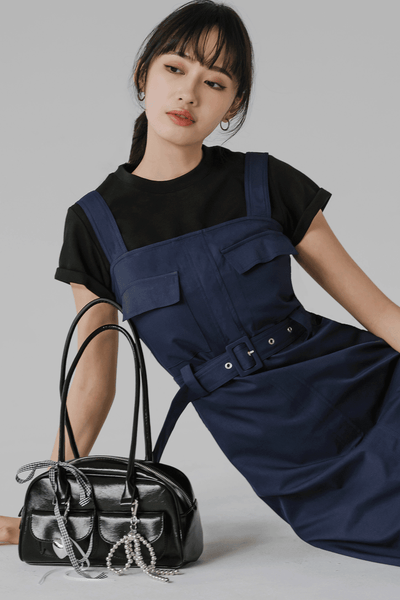 Darcy Belted Utility Dress (Navy)
