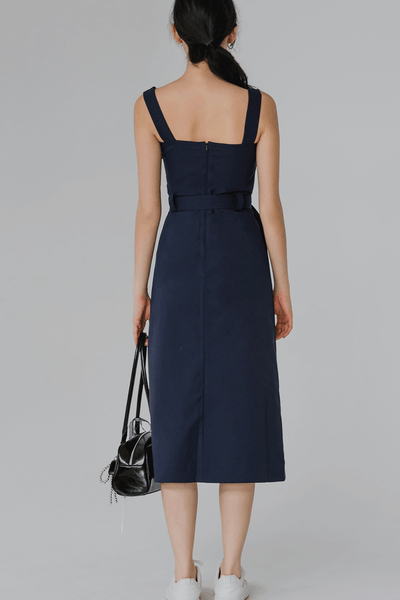 Darcy Belted Utility Dress (Navy)