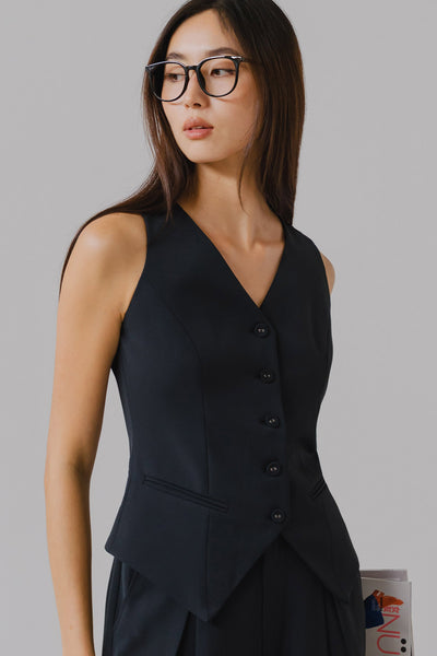 Beverly Vest Top (Navy)