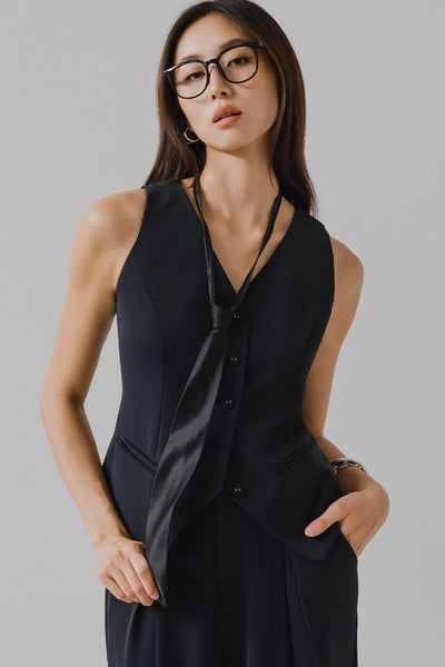 Beverly Vest Top (Navy)