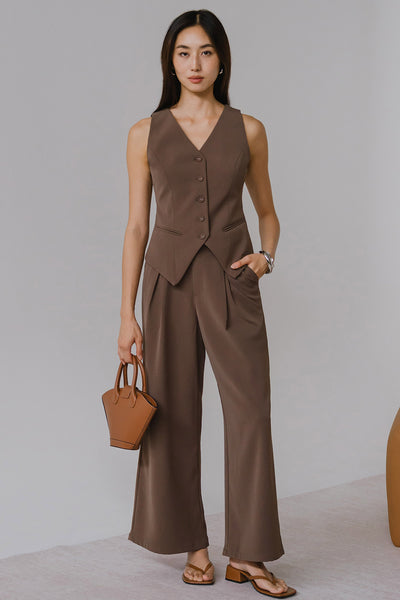 Beverly Vest Top (Brown)