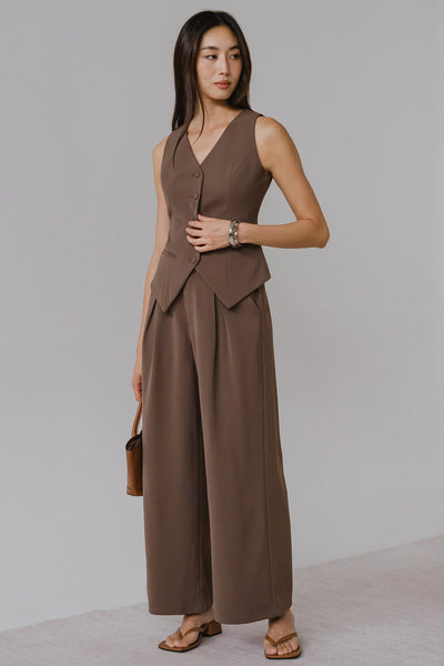 Beverly Vest Top (Brown)