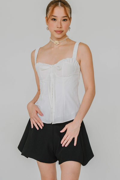 Serendipity Padded Bustier Top (White)