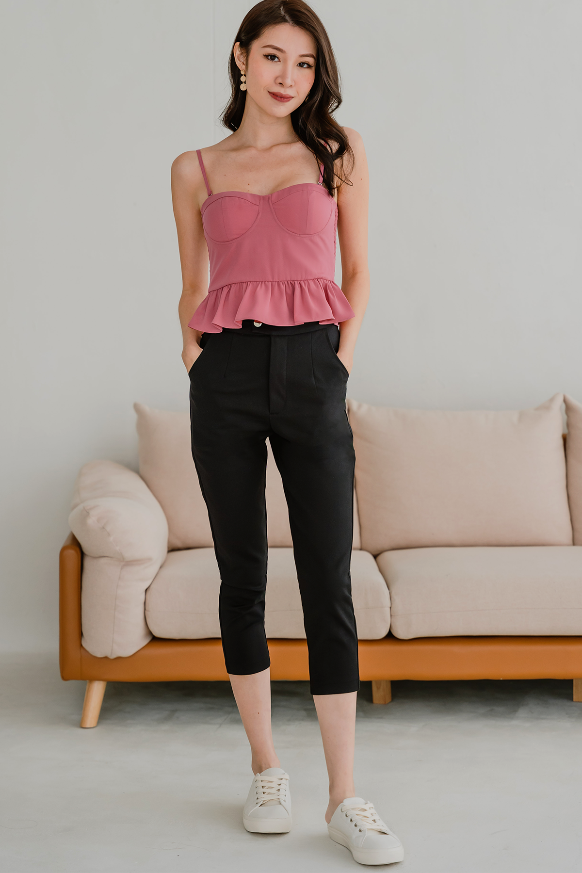 rose peplum top