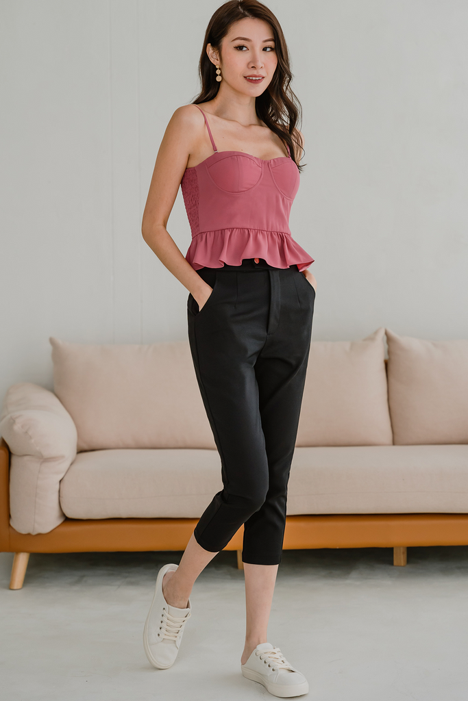 Rose peplum top on sale