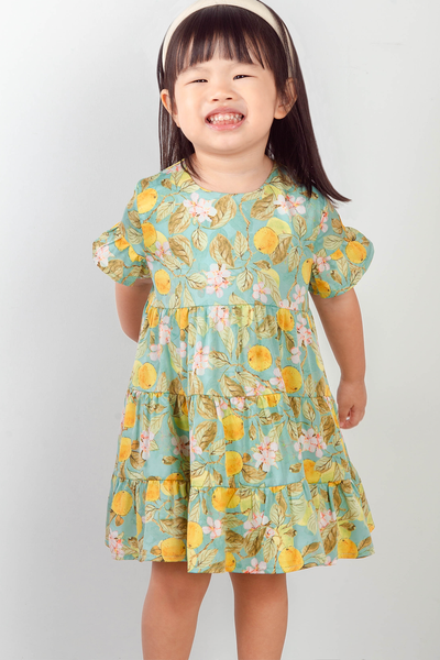 Mini Avery Blossom Dress (Lemon)