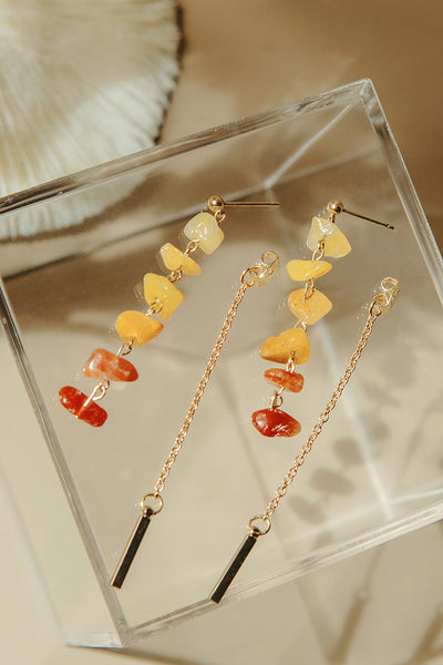 Ombre Drops Earrings (Citrine Yellow)