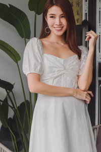 Lianie Twist Front Dress (White)